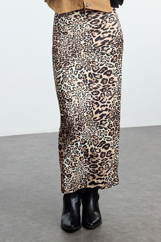 Lange Rok Hoge Taille - Bruin