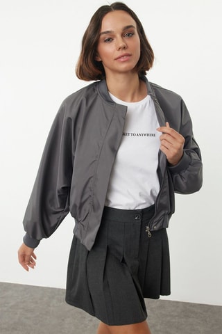 Geplooide Minirok - Grijs