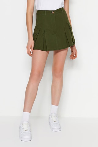 Minirok Hoge Taille - Kaki