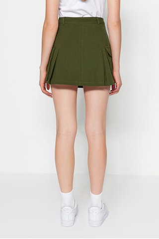 Minirok Hoge Taille - Kaki