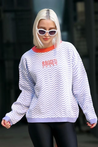 Sudadera - Violeta y blanco