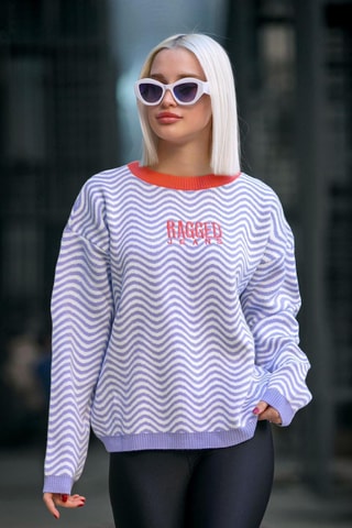 Sudadera - Violeta y blanco