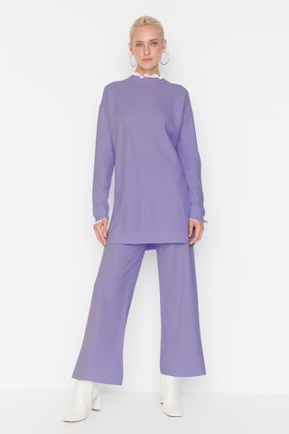 Tunica e pantaloni relaxed - Malva