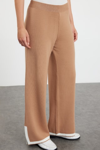 Cardigan e pantaloni regular - Beige