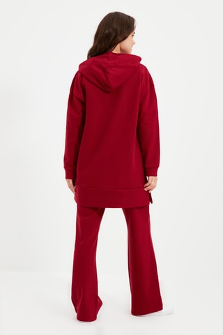 Felpa con cappuccio e pantaloni relaxed - Bordeaux