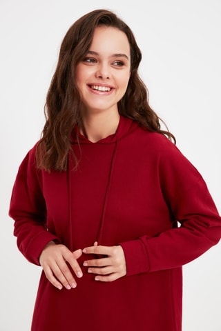 Felpa con cappuccio e pantaloni relaxed - Bordeaux