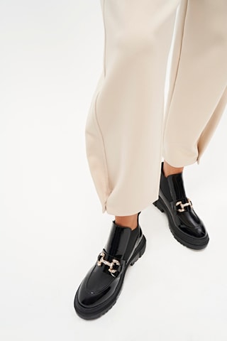 Gelakte Chelsea Boots - Zwart