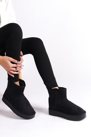 Gevoerde Enkellaarzen - Zwart