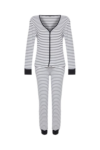 Pyjama regular - Zwart en wit