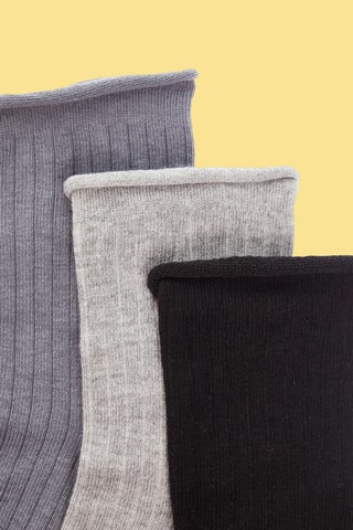 3 paar sokken - Grijs en Zwart