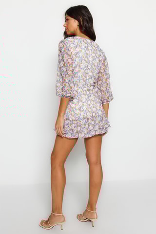 Tuta corta - Bianco e malva