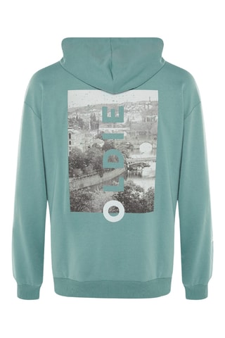 Felpa con cappuccio - Verde