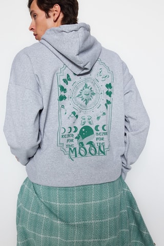 Fleece Sweater - Gemêleerd Lichtgrijs