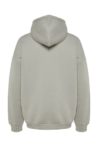 Fleece Sweater met Capuchon - Lichtgrijs