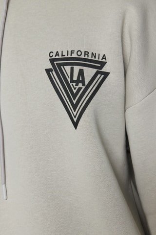 Fleece Sweater met Capuchon - Lichtgrijs