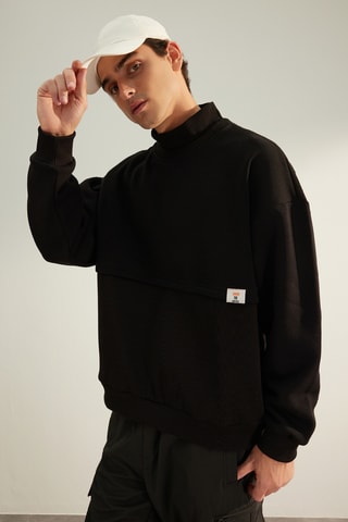 Felpa in pile - Nero