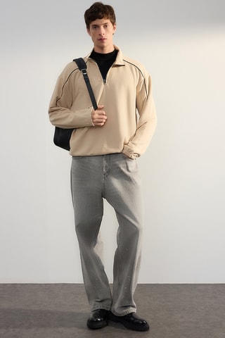 Fleece Sweater - Beige