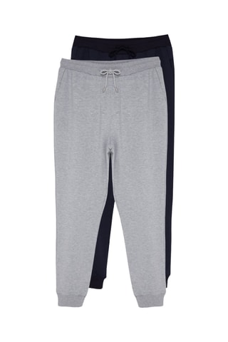 2 joggings - Azul marino y gris claro jaspeado