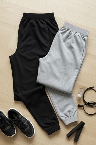 2 joggings - Negro y gris claro