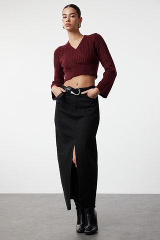 Crop Top - Bordeauxrood