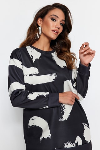 Sweater - Zwart en Beige