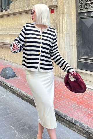 Vest - Beige en Zwart