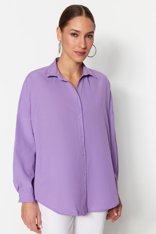 Camicia oversize - Viola