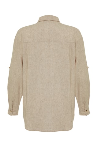 Camicia oversize - Beige
