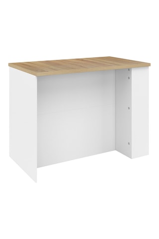 Isola centrale da cucina Dario - Bianco e marrone