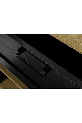 Isola centrale cucina Marius  L130cm legno e nero con moduli contenitore