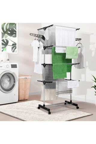 Stendibiancheria Néo nero 4 livelli - Superficie per stendere 24m