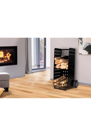 Portalegna con ruote - Nero