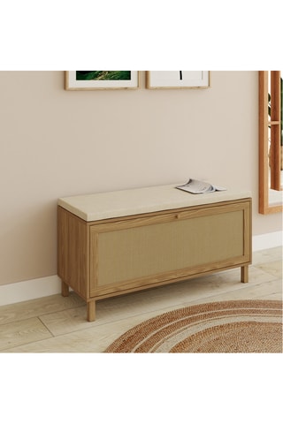 Banco con zapatero para 6 pares Erin - 100 x 51 x 30 cm