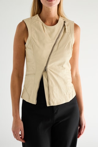 Mouwloos vest- Beige