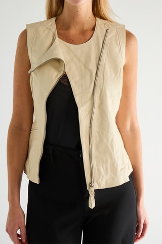 Mouwloos vest- Beige