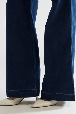 Jeans wide legs - Donkerblauw