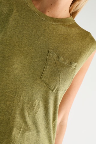 Zijden T-shirt- Groen