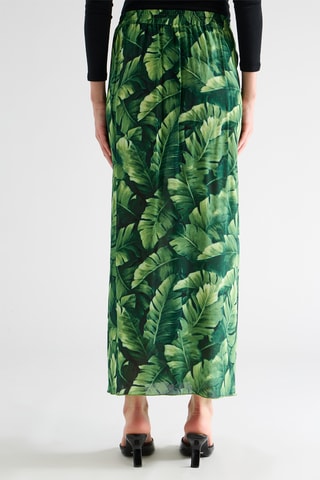 Lange Zijden Rok - Groen