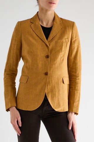 Linnen Blazer Mosterdgeel