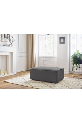 Pouf compact Nihad - Gris foncé