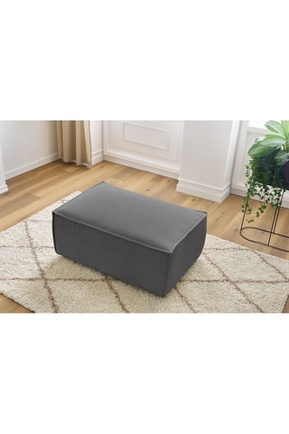 Pouf compact Nihad - Gris foncé