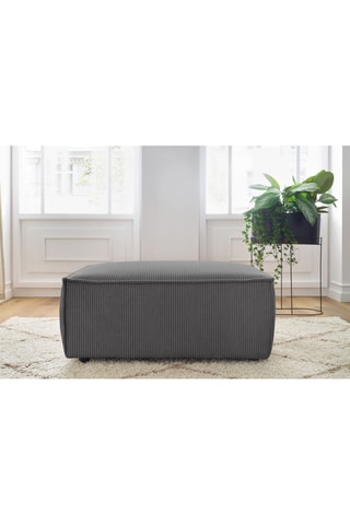 Pouf compact Nihad - Gris foncé