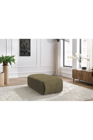 Pouf Jeanne - Vert - En tissu velours