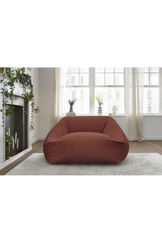 Pouf ultra moelleux Lilibet - Orange