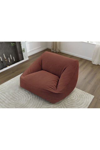 Pouf ultra moelleux Lilibet - Orange