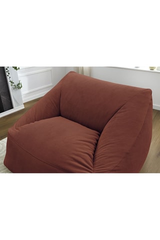 Pouf ultra moelleux Lilibet - Orange