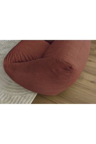 Pouf ultra moelleux Lilibet - Orange