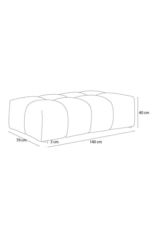 Pouf Everest - Bleu foncé - En tissu chiné