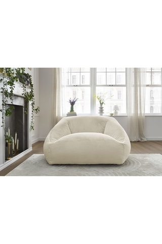 Pouf ultra moelleux Lilibet - Blanc