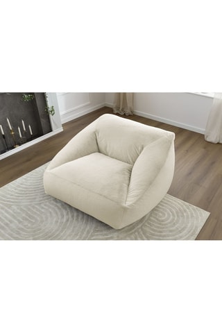 Pouf ultra moelleux Lilibet - Blanc